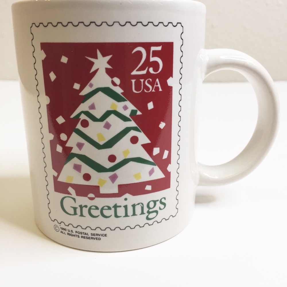 Vintage United Postal Service Christmas Mug Cup